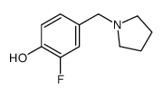 2-fluoro-4-(pyrrolidin-1-ylmethyl)phenol structure