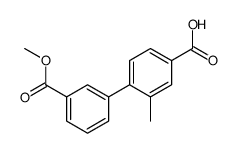 4-(3-methoxycarbonylphenyl)-3-methylbenzoic acid Structure