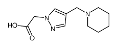 2-(4-(Piperidin-1-ylmethyl)-1H-pyrazol-1-yl)acetic acid Structure