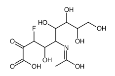 5-acetamido-3-fluoro-4,6,7,8,9-pentahydroxy-2-oxo-nonanoic acid structure