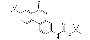 tert-butyl (2'-nitro-4'-trifluoromethyl-1,1'-biphenyl-4-yl)carbamate Structure