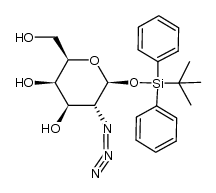 tert-butyldiphenylsilyl 2-azido-2-deoxy-β-D-galactopyranoside结构式