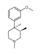 (+)-1,3(R),4(R)-Trimethyl-4-(3-methoxyphenyl)piperidine结构式