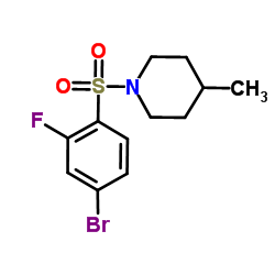 1-((4-BroMo-2-fluorophenyl)sulfonyl)-4-Methylpiperidine structure