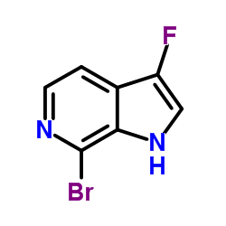 7-Bromo-3-fluoro-1H-pyrrolo[2,3-c]pyridine结构式