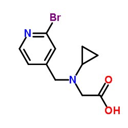 N-[(2-Bromo-4-pyridinyl)methyl]-N-cyclopropylglycine结构式