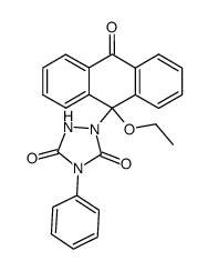 1-(9-Ethoxy-9,10-dihydro-10-oxo-9-anthracenyl)-4-phenyl-1,2,4-triazolidin-3,5-dion Structure