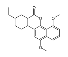 8-ethyl-4,12-dimethoxy-7,8,9,10-tetrahydronaphtho[1,2-c]isochromen-6-one结构式