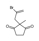 2-(2-bromoprop-2-enyl)-2-methylcyclopentane-1,3-dione Structure