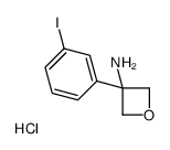 3-(3-Iodophenyl)-3-oxetanamine hydrochloride (1:1) Structure