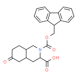 2-[(9H-fluoren-9-ylmethoxy)carbonyl]-6-oxo-decahydroisoquinoline-3-carboxylic acid Structure