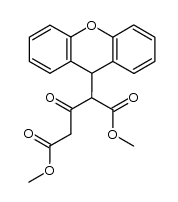 dimethyl rac-3-oxo-2-(9H-xanthen-9-yl)pentanedioate结构式