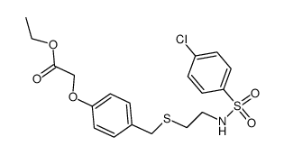 ethyl 4-<2-(4-chlorophenylsulfonylamino)ethylthiomethyl>phenoxyacetate Structure