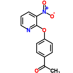 1-{4-[(3-Nitro-2-pyridinyl)oxy]phenyl}ethanone结构式