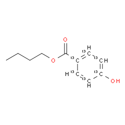 Butylparaben-13C6 structure