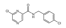 6-chloro-N-(4-chlorobenzyl)pyrazine-2-carboxamide结构式