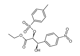 ethyl (2S,3R)-3-hydroxy-3-(4-nitrophenyl)-2-(tosyloxy)propanoate结构式