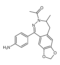 1-[5-(4-aminophenyl)-8-methyl-8,9-dihydro-[1,3]dioxolo[4,5-h][2,3]benzodiazepin-7-yl]ethanone Structure