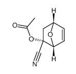 2-endo-acetoxy-7-oxabicyclo<2.2.1>hept-5-ene-2-exo-carbonitrile结构式