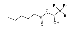 N-(2,2,2-tribromo-1-hydroxy-ethyl)-hexanamide结构式