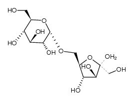 6-O-(α-D-glucopyranosyl)-D-fructofuranose结构式
