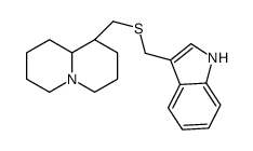 (1R,9aR)-1-(1H-indol-3-ylmethylsulfanylmethyl)-2,3,4,6,7,8,9,9a-octahydro-1H-quinolizine Structure