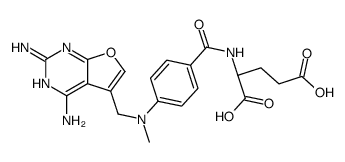 N-(4-(N-((2,4-diamino-furo(2,3-d)pyrimidin-5-yl)methyl)methylamino)benzoyl)glutamic acid结构式
