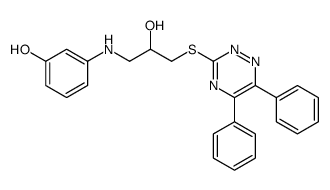 3-[[3-[(5,6-diphenyl-1,2,4-triazin-3-yl)sulfanyl]-2-hydroxypropyl]amino]phenol结构式