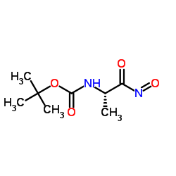 Carbamic acid, (1-methyl-2-nitroso-2-oxoethyl)-, 1,1-dimethylethyl ester, (S)-结构式