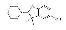 3,3-dimethyl-2-morpholin-4-yl-2H-1-benzofuran-5-ol结构式