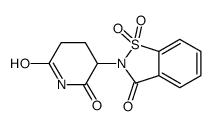 3-[(2,3-Dihydro-3-oxo-1,2-benzisothiazole 1,1-dioxide)-2-yl]-2,6-piperidinedione结构式