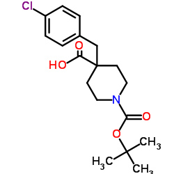 1-(叔丁氧基羰基)-4-(4-氯苄基)哌啶-4-羧酸图片