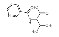 Valine,N-(3-pyridinylcarbonyl)- Structure