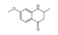 7-methoxy-2-methyl-2,3-dihydro-1H-quinolin-4-one结构式