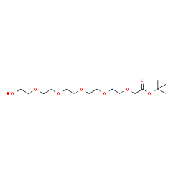 17-羟基-3,6,9,12,15-五氧杂-1-十七烷酸叔丁酯结构式