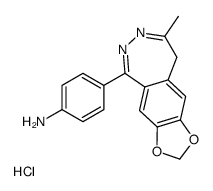 1-(4-Aminophenyl)-4-methyl-7,8-methylenedioxy-5H-2,3-benzodiazepine hydrochloride structure