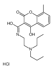 2-[(4-hydroxy-8-methyl-2-oxochromene-3-carbonyl)amino]ethyl-dipropylazanium,chloride Structure