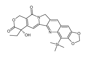 (20S)-10,11-methylenedioxy-12-trimethylsilylcamptothecin结构式