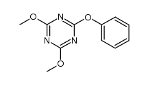 2-phenyloxy-4,6-dimethoxy-1,3,5-triazine结构式