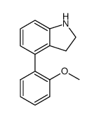 4-(2-methoxyphenyl)-2,3-dihydro-1H-indole结构式