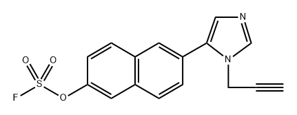 6-[3-(prop-2-yn-1-yl)imidazol-4-yl]naphthalen-2-yl sulfurofluoridate结构式