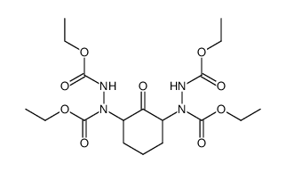 2,6-bis[N,N'-bis(ethoxycarbonyl)hydrazino]-1-cyclohexanone结构式