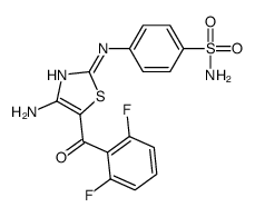 4-[[4-amino-5-(2,6-difluorobenzoyl)-1,3-thiazol-2-yl]amino]benzenesulfonamide Structure