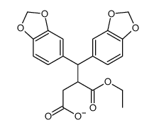3-[bis(1,3-benzodioxol-5-yl)methyl]-4-ethoxy-4-oxobutanoate Structure