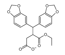 3-[bis(1,3-benzodioxol-5-yl)methyl]-4-ethoxy-4-oxobutanoate结构式