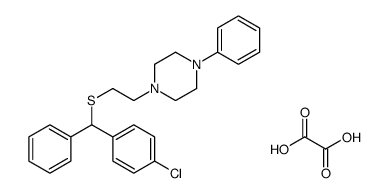 1-[2-[(4-chlorophenyl)-phenylmethyl]sulfanylethyl]-4-phenylpiperazine,oxalic acid Structure
