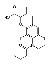 2-[3-(N-Ethylbutyrylamino)-2,4,6-triiodophenoxy]butyric acid结构式