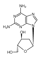9-(2-Desoxy-α-D-ribofuranosyl)-2,6-diaminopurin Structure