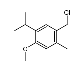 4-chloromethyl-2-isopropyl-5-methyl-anisole结构式
