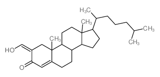 Cholest-4-en-3-one,2-(hydroxymethylene)- Structure